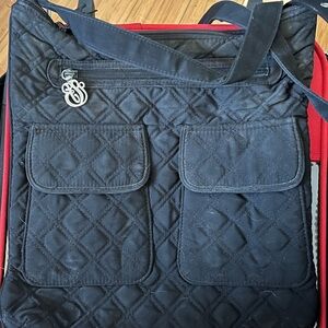 Black Quilted Men's Bag
